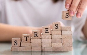blocks spelling out the word stress which is a cause of bruxism