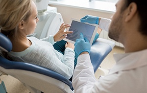 Patient at a consultation