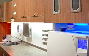 State-of-the-art in-office dental lab area