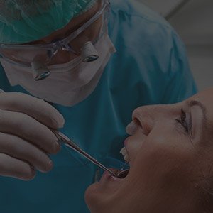 Dental patient receiving a dental exam