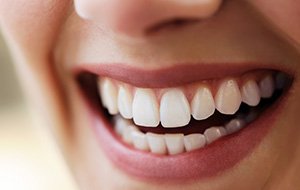 Closeup of healthy teeth and gums