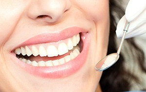 Patient receiving dental checkup