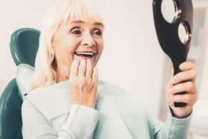 woman visiting dentist in Lincoln